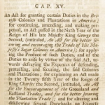 Sugar and Molasses Act of 1733 – Original Text